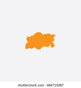 Map of Pleven Province - Bulgaria Vector Illustration Silhouette Design