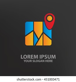 Map point design,logo template,clean vector