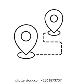 map point flat icon vector