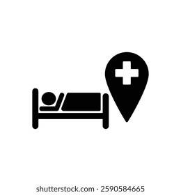   map point Hospital icon vector firs aid medical help icon 