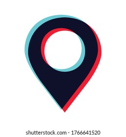 Map point icon design. Vector illustration. Location symbol