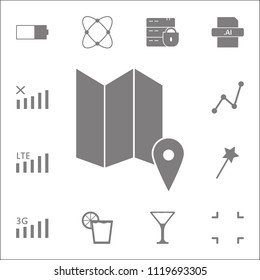Map point icon. Detailed set of minimalistic icons. Premium quality graphic design sign. One of the collection icons for websites, web design, mobile app on white background