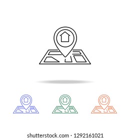 Map point icon. Elements of real estate in multi colored icons. Premium quality graphic design icon. Simple icon for websites, web design, mobile app