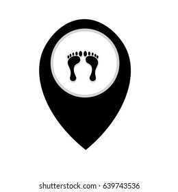 map point icon human footprint