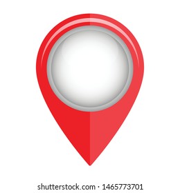 map point icon. Multicolored place markers vector