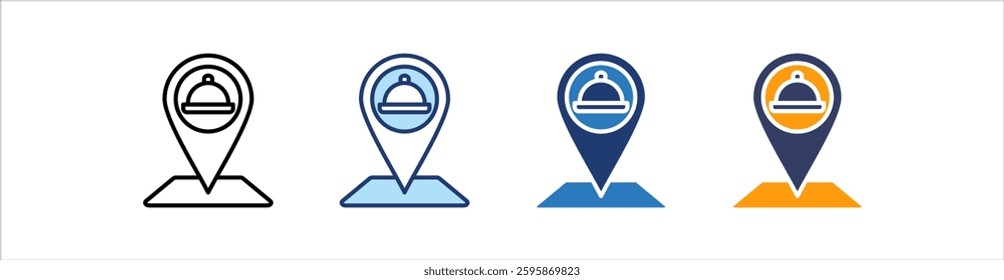 Map Point Icon Set Multiple Style Collection