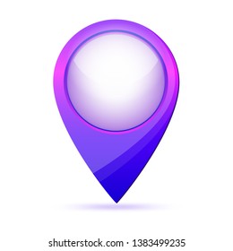 Map point icon. Vector illustration. Color location marker isolated