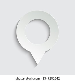  map point  icon vector   with shadow on a grey background