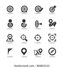 Map and Point icons set,Vector