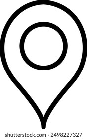 Vector de ilustración de icono de línea de punto de mapa