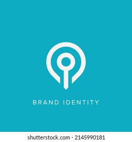 Map Point Location Logo. Gps search icon design vector