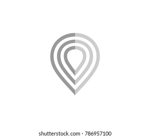 Map Point Location Logo. navigation logo illustration