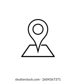 Map Point Location, Pin Locator Icon Vector Template
