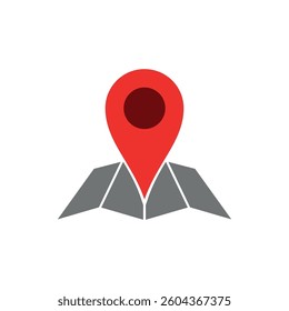 Map Point Location, Pin Locator Icon Vector Template