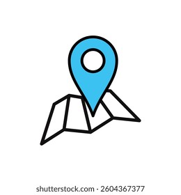 Map Point Location, Pin Locator Icon Vector Template