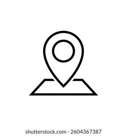 Map Point Location, Pin Locator Icon Vector Template