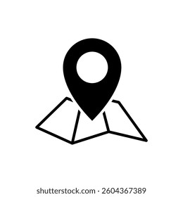 Map Point Location, Pin Locator Icon Vector Template