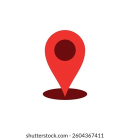 Map Point Location, Pin Locator Icon Vector Template