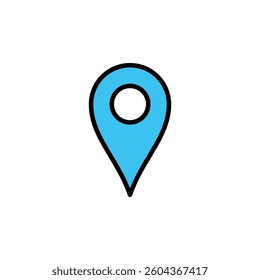 Map Point Location, Pin Locator Icon Vector Template
