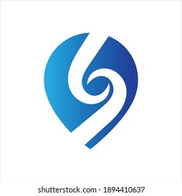 map point location pin vector icon for mapping and satellite allocation