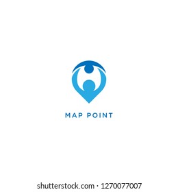 Map Point Logo - Vector