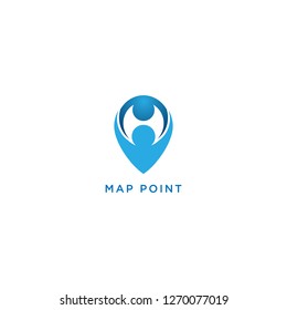 Map Point Logo - Vector