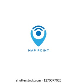 Map Point Logo - Vector