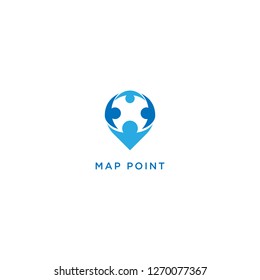 Map Point Logo - Vector