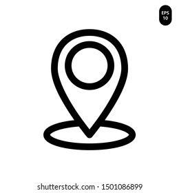 Map point pin icon design. Vector illustration logo template