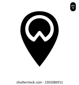 Map point pin icon design. Vector illustration logo template