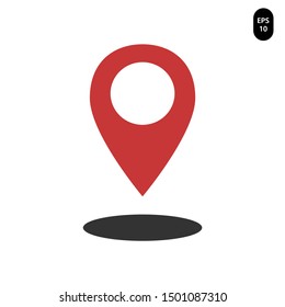 Map point pin icon design. Vector illustration logo template