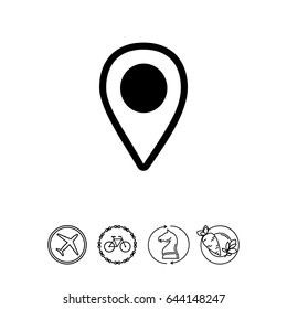 Map point simple icon
