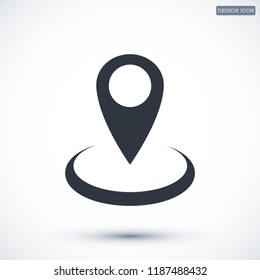map point vector icon, stock vector illustration flat design style