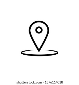 map point vector icon, stock vector illustration flat design style