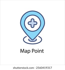 Map Point vector icon stock illustration