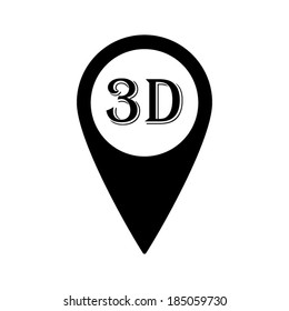 Map pointer with 3D icon