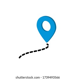 map pointer 3d line vector design template illustration