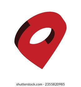 Map pointer 3d pin. Location symbols