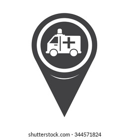 Map Pointer ambulance car icon