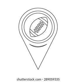 Map Pointer American Football Icon
