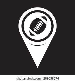 Map Pointer American Football Icon