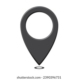 Map Pointer in Black Color, vector illustration isolated, eps