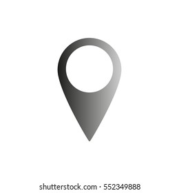 Map pointer -   black vector icon