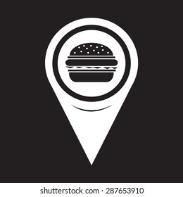 Map Pointer Burger icon