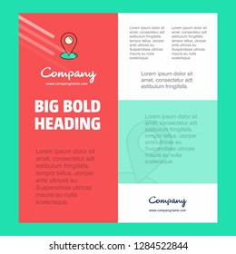 Map pointer Business Company Poster Template. with place for text and images. vector background