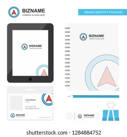 Map pointer Business Logo, Tab App, Diary PVC Employee Card and USB Brand Stationary Package Design Vector Template