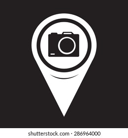 Map Pointer Camera Icon