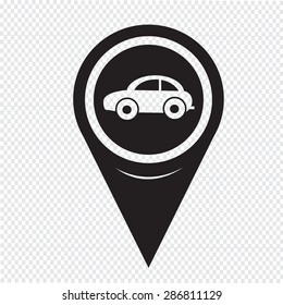 Map Pointer Car Icon