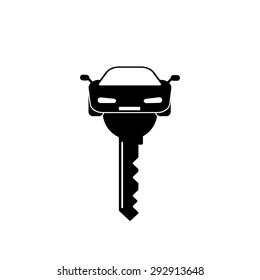 Map pointer car keys vector icon