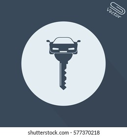 Map pointer car keys vector icon